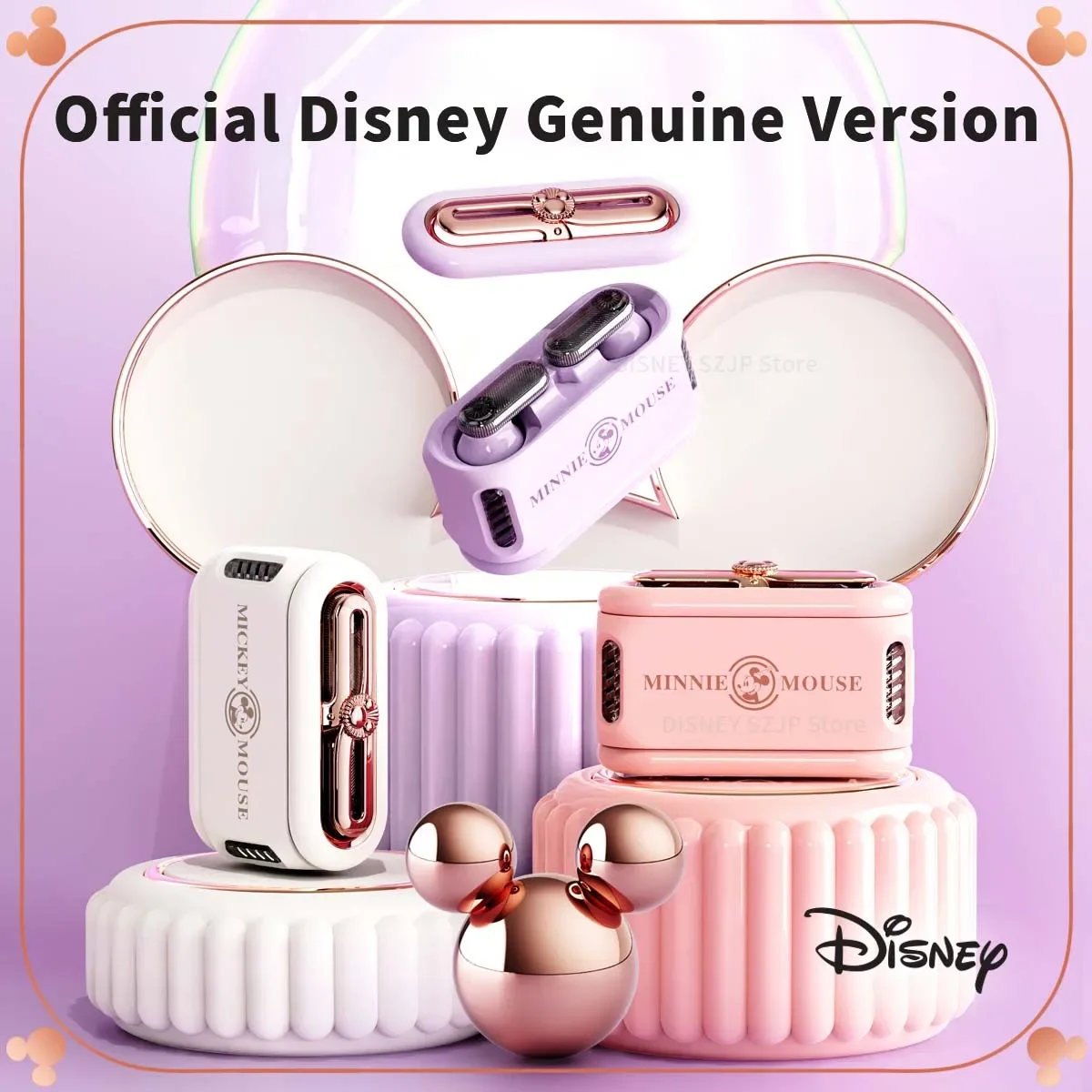 Original Disney HIFI Stereo Sound Waterproof Deep Bass Earbuds Wireless Bluetooth Active Noise Reduction Earphones Girls Gifts