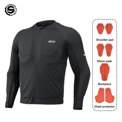 Star Field Knight Black Men's Motorcycle Armor Jacket Cycling Clothes Summer Breathable With CE Protective Body Gear Accessories
