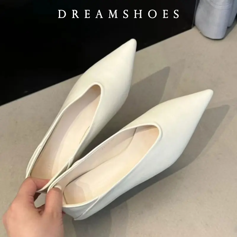 

New Autumn Women Flat Shoes Fashion Shallow Slip On Ladies Elegant Boat Shoes Pointed Toe Soft Flat Ballerinas Shoes