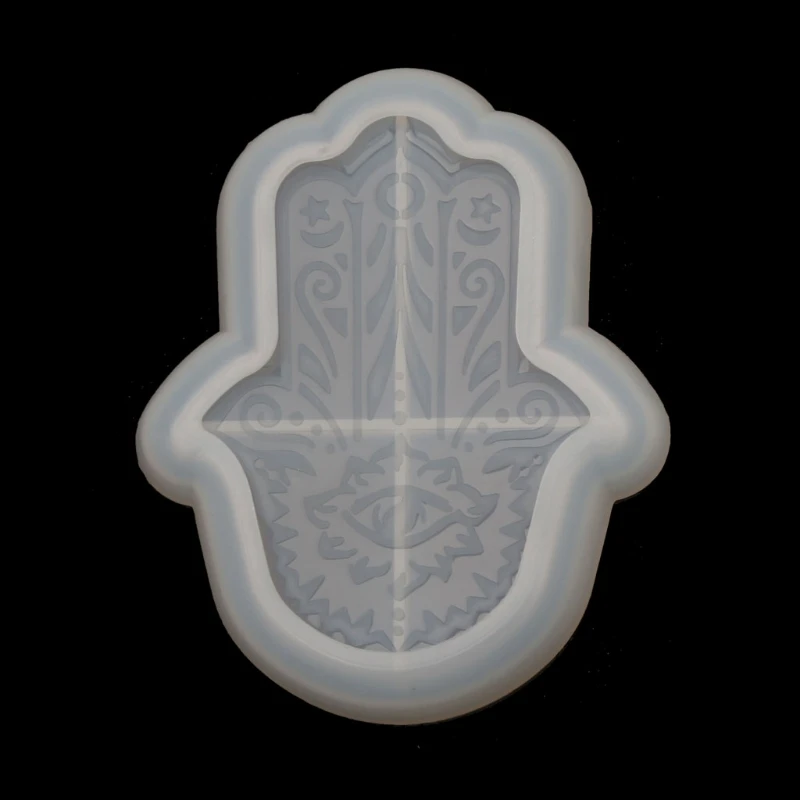 Hamsa Hand Tray Resin Mold  Amulet Epoxy Resin Mold Hamsa Hand Shape Holder Jewelry Plate Dish Resin Casting Molds