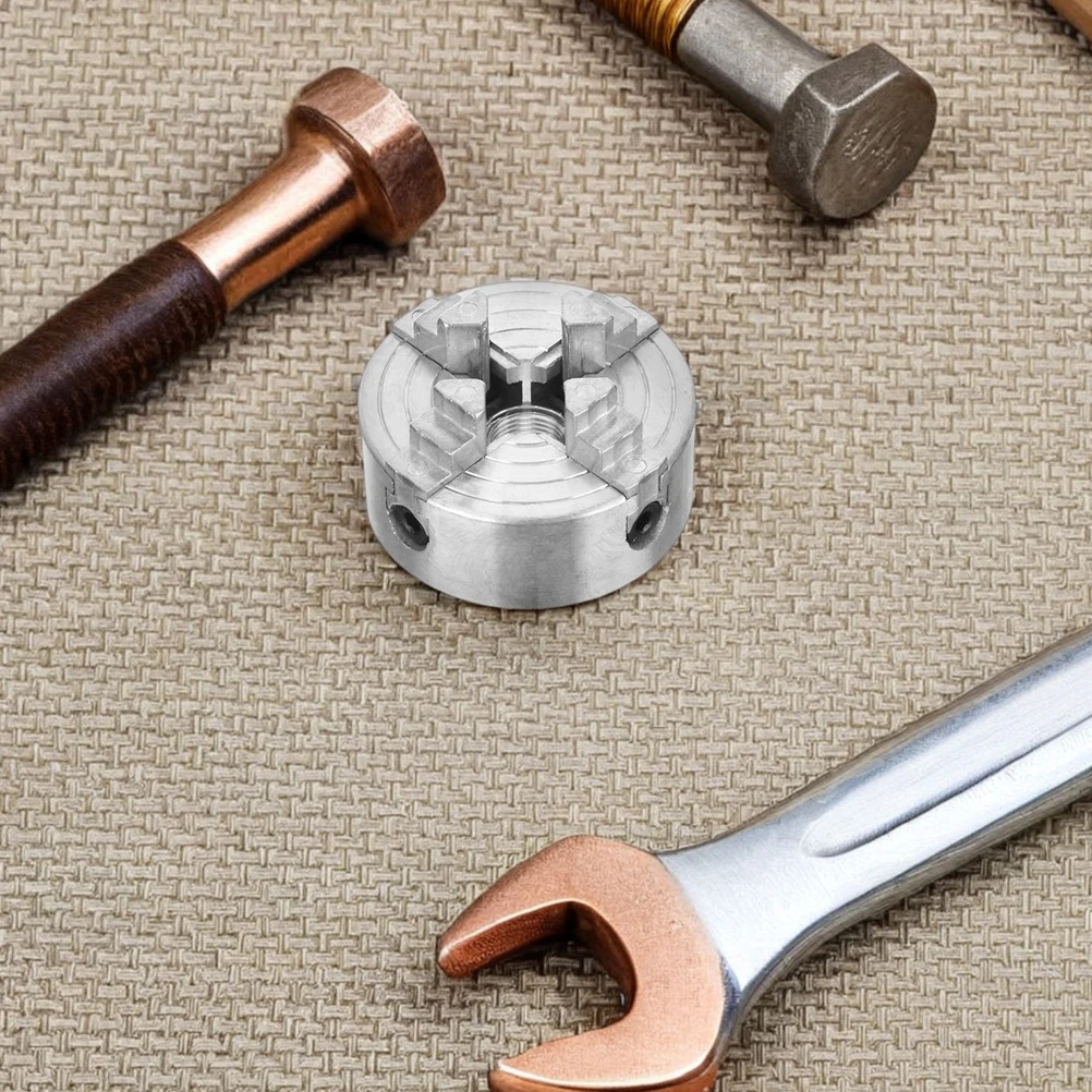 

Mini Chuck 4 Jaw Manual Self Centering Aluminium Tool Compact Jaw Wood Lathe Tools Drill Chuck Mini Metal Lathe Accessories
