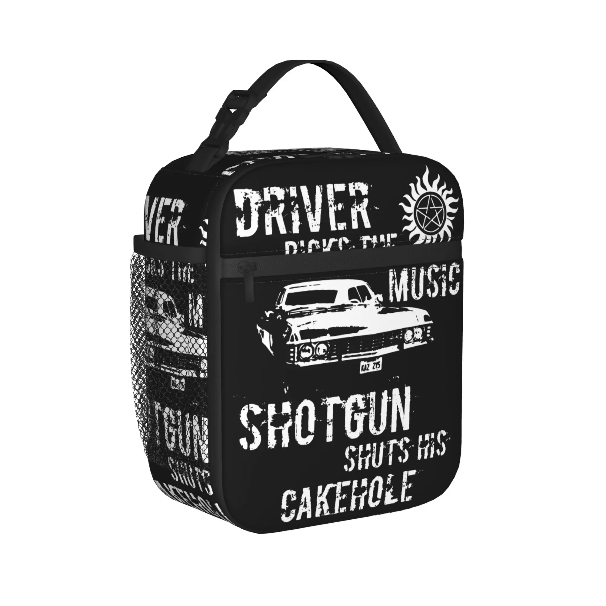 Driver Picks the Music Insulated Lunch Bag Large Supernatural New Summer Harajuku Lunch Container Thermal Bag Tote Lunch Box