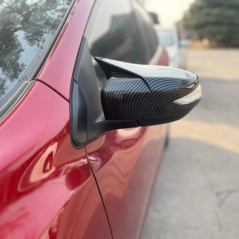 For Nissan Sylphy Sentra Pulsar Altima Car Rearview Side Mirror Cover Horn Wing Cap Exterior Door Rear View Case Trim Sticker
