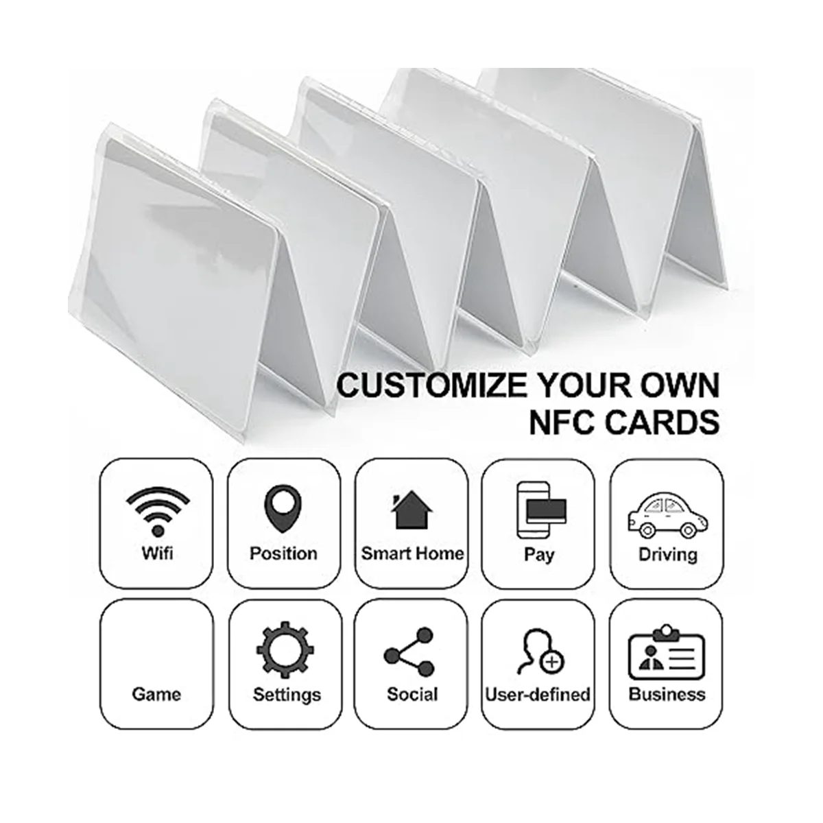 100 Stuks Nfc Kaarten Blanco 215 Nfc Kaarten 215 Tags Herschrijfbare Nfc Kaarten 504 Bytes Geheugen Voor Alle Nfc Enabled Apparaat