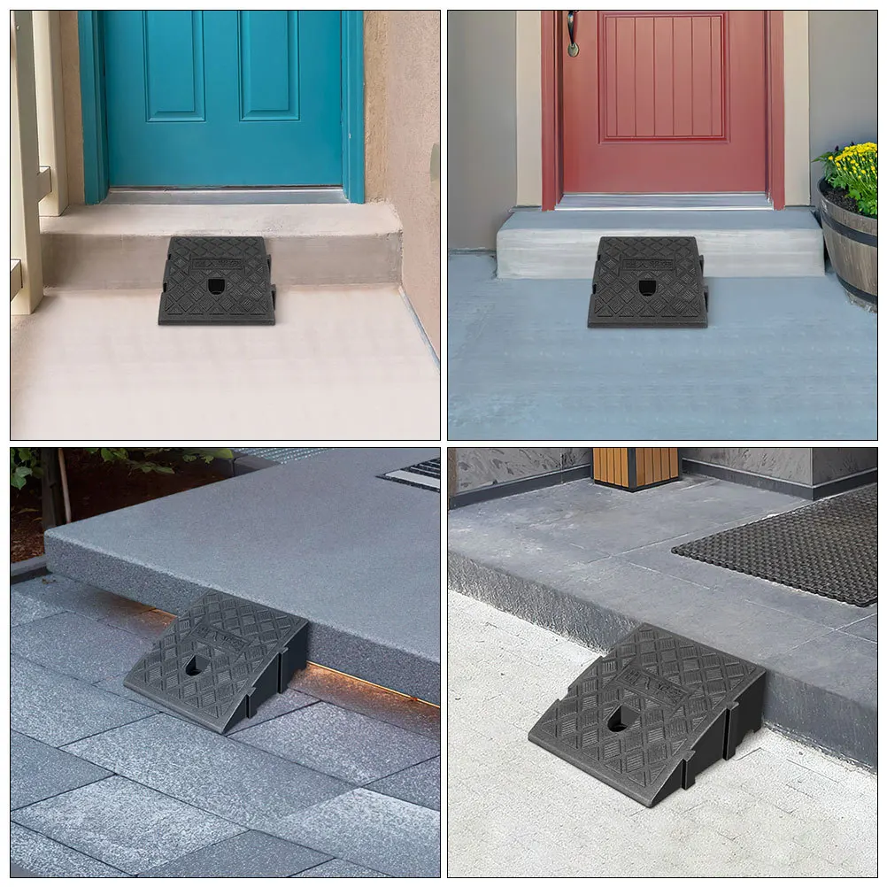 

2pcs Car Ramp Plastic Heavy Duty Portable Outdoor Vehicle Ramps For Driveway Threshold Loading Motorcycle Truck Garage Step Mat