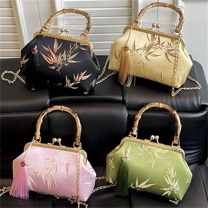Embroidery Evening Bag Retro Shoulder Crossbody Bag New Chinese Style Handbag Tote Bag with Cheongsam Ladies Shell Bag Purses