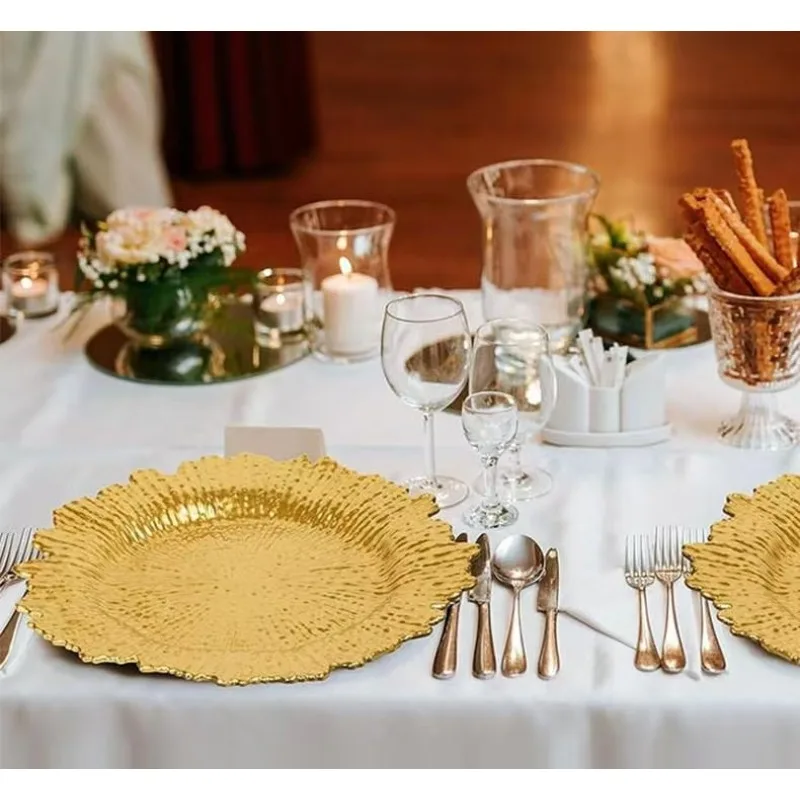 

Plates Set Irregular Plastic Plate Serving Tray Floral Fruit Plastic Decorative Dishe Wedding Dinner Party Decoration Tableware