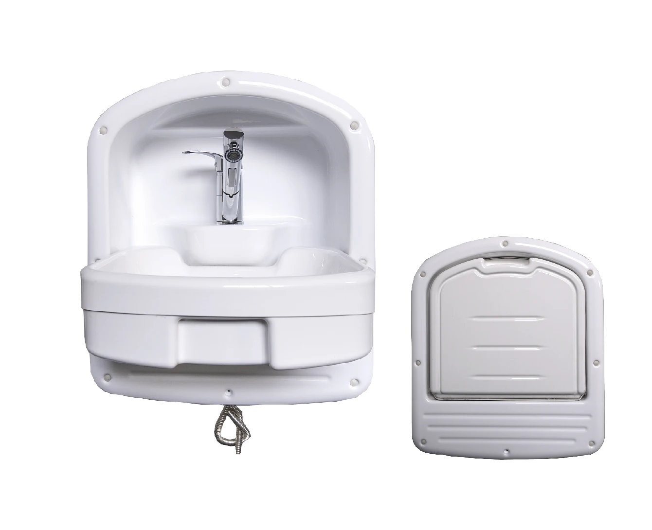 

RV Acrylic Folding Sink Best Quality Caravan Bath Accessories Built-in Foldable Motor Home Wash Basin