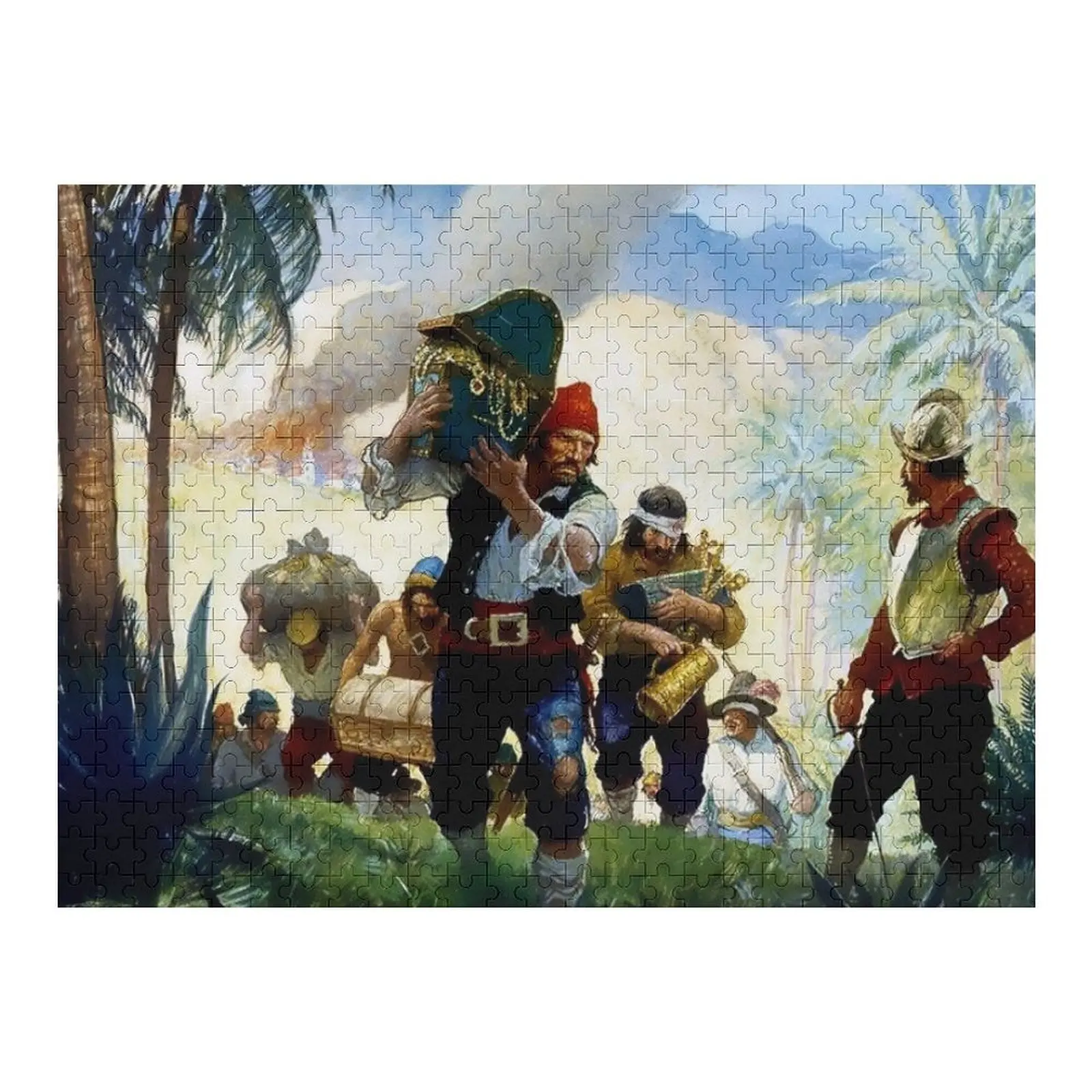 

“Pirates and Plunder” by NC Wyeth Jigsaw Puzzle Wooden Name Custom Personalized Wooden Decor Paintings Personalized Toys Puzzle