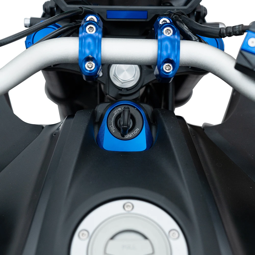 

Для YAMAHA MT-07 MT07 MT 07 2025 MT09 аксессуары для мотоциклов, кольцо переключателя зажигания, защитное кольцо передней вилки, центральная крышка