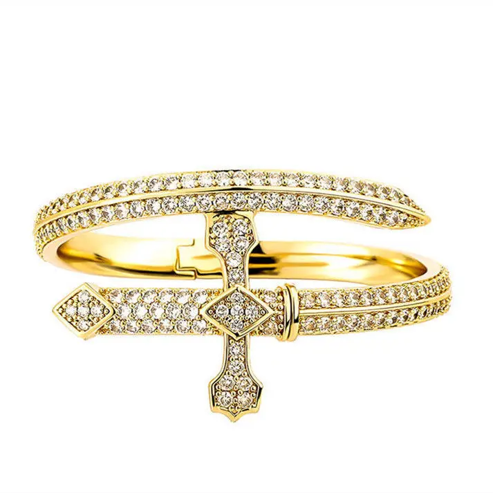 كامل حجر الراين سيف العدالة الهيب هوب سوار Ins المتخصصة تصميم المتقدمة موضة العلامة التجارية مجوهرات رجالية 2022 #5