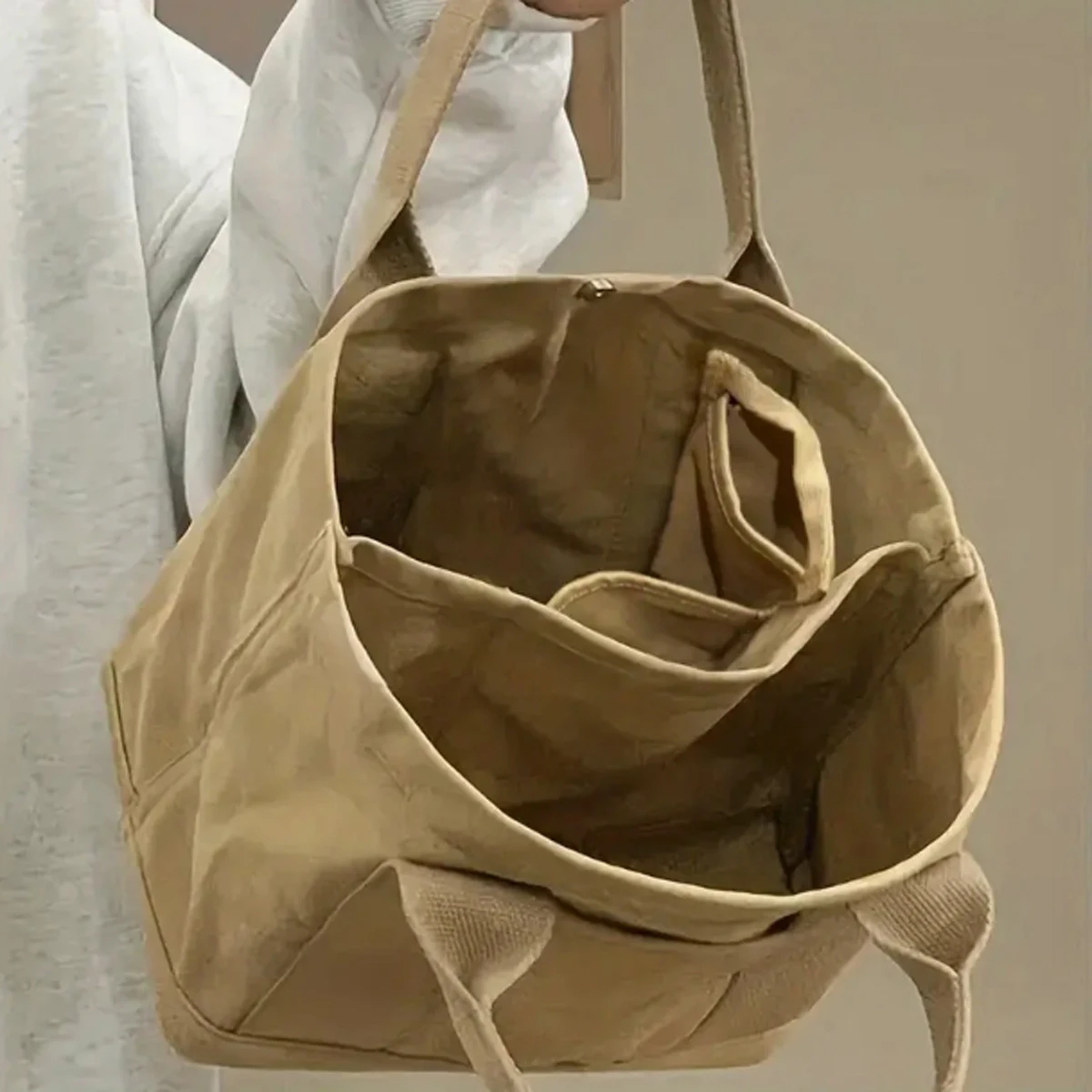 Japanese High-Grade Canvas Bag Work Bento Bag Students Class Bag Shopping Casual Cloth Bag