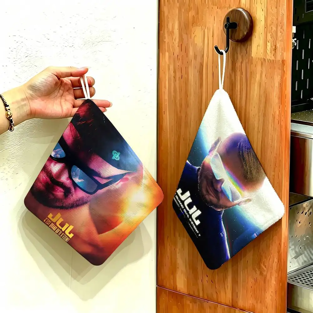 Rapper Jul Hanging Kitchen Towel, Polyester Cotton Material, Multipurpose Hand Wiping Towel for Family