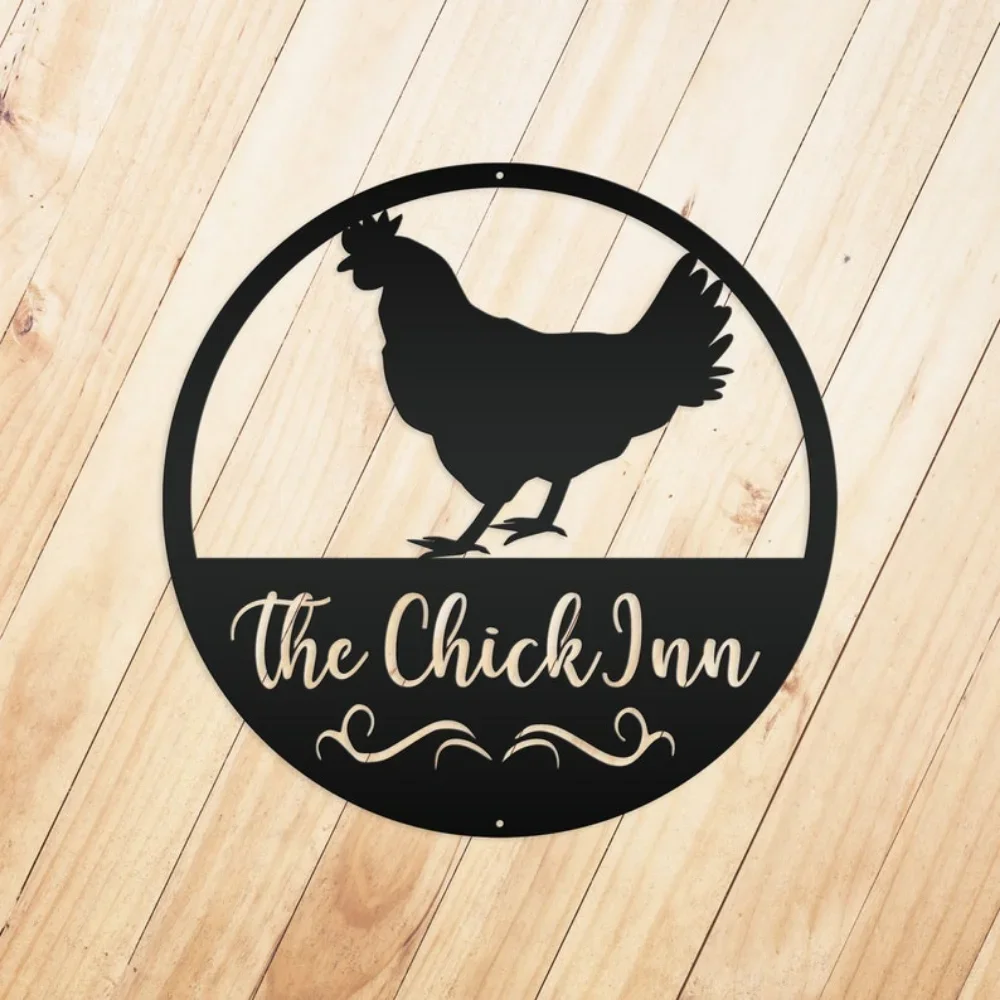 Personalized Chicken Coop Decor Customized Hen House Sign Metal Farm Outdoor Signage Farmer Gift customized gift