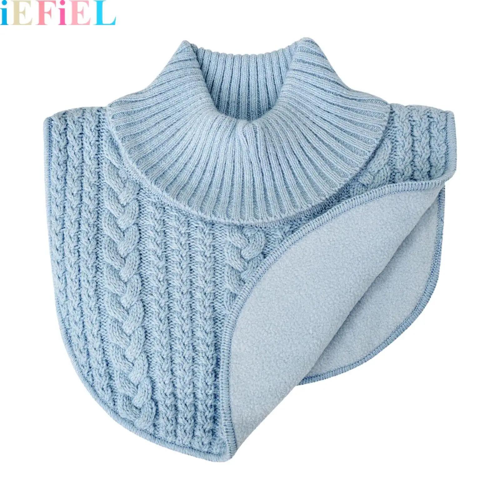 

1Pcs High Collars Knitting Fake Collar Turtleneck Dickey Collar Detachable Fall Winter Warm Collar Scarves for Kids