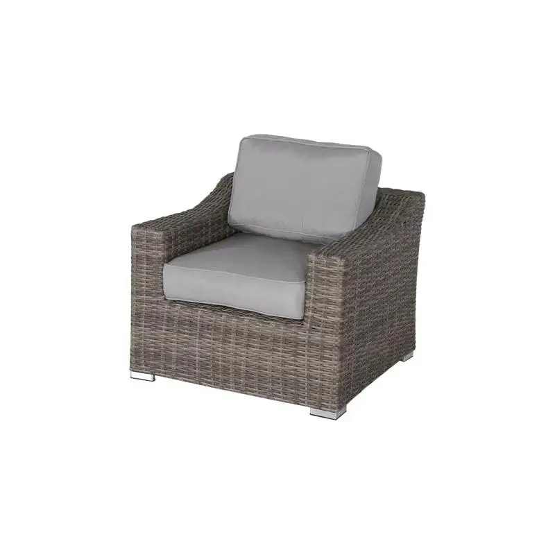 مجموعة جلوس مريحة لشخصين من الخيزران مع وسائد قطيفة للتجمعات الخارجية - مجموعة أثاث الفناء المجمعة بالكامل #4