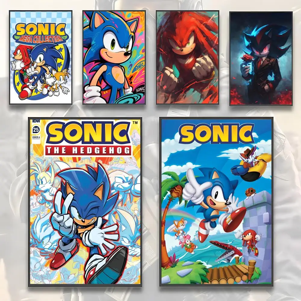 Anime Cartoon S-Sonics Game Painting Calligraphy HD Canvas Poster living room bedroom bar aesthetic decoration