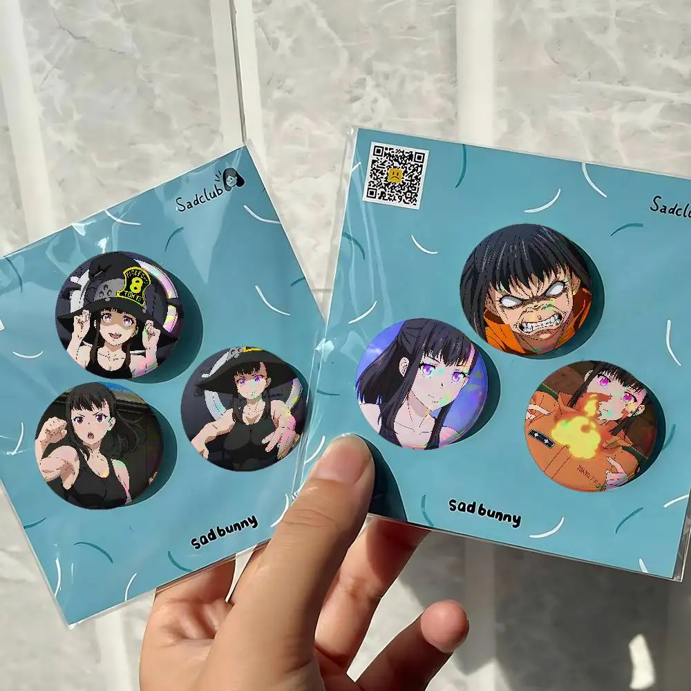 Cartoon Maki Oze For Badge Personalized Custom Laser Reflective Badge Hologram Metal Enamel Pin Brooch Souvenir Gift
