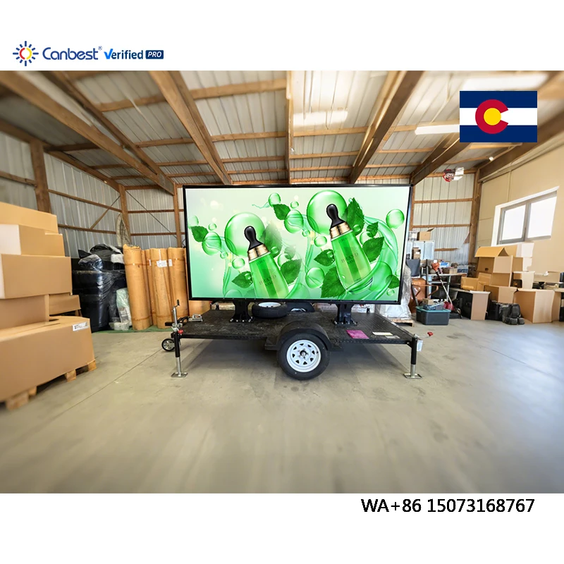 

Waterproof Outdoor Digital Mobile Signage Vehicle Trailer Mounted Led Screen Billboard Display for Sale