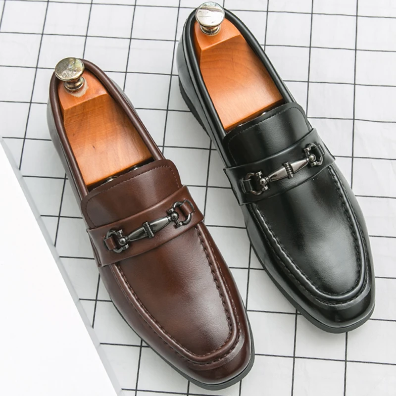 

Classic Men's Dress Shoes Retro Formal Leather Shoes Men Oxfords Social Wedding Loafers Office Casual Business Leather Shoes Man