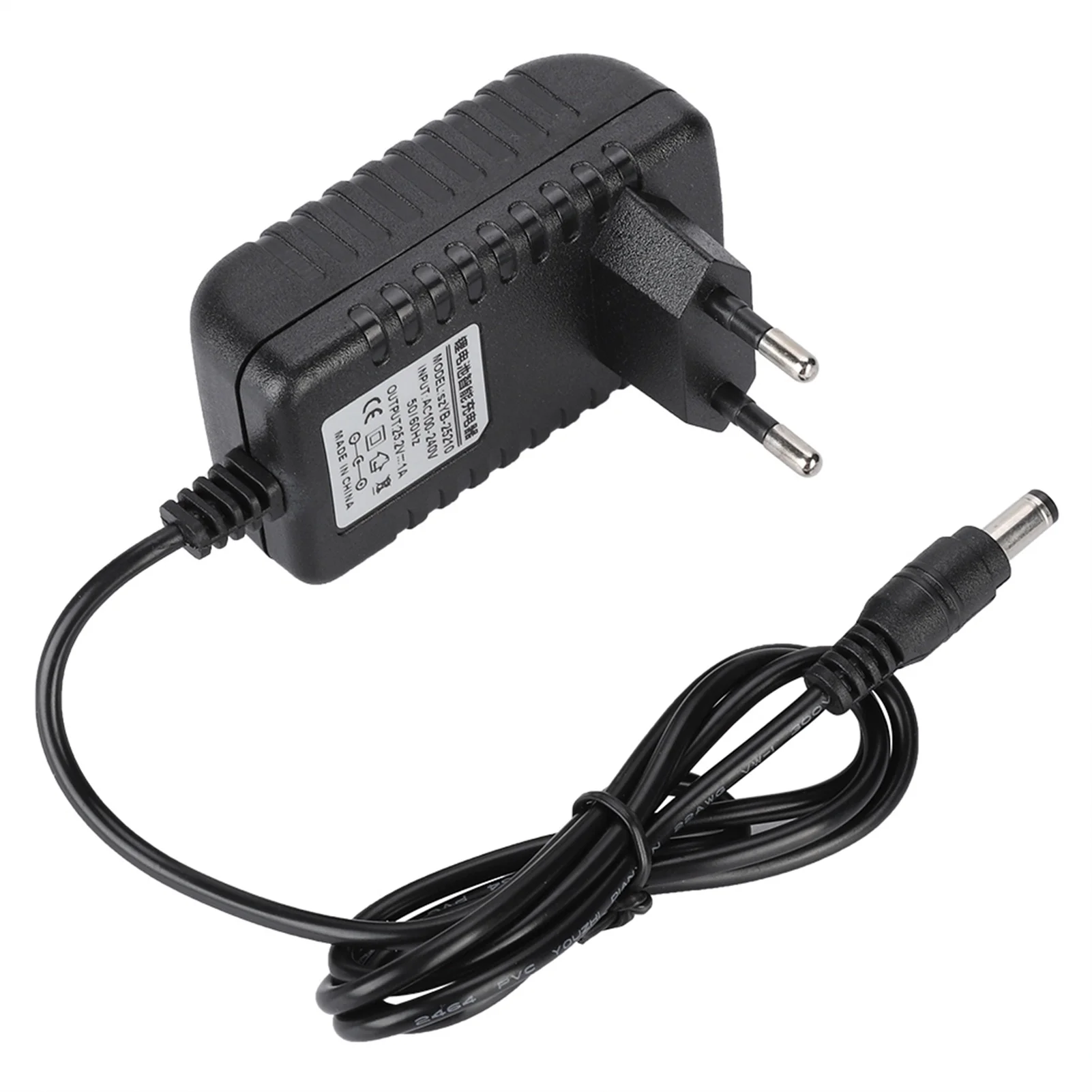 25.2V/1A Fast Charging Li Ion Charger Adapter  Input Multi Level Protections