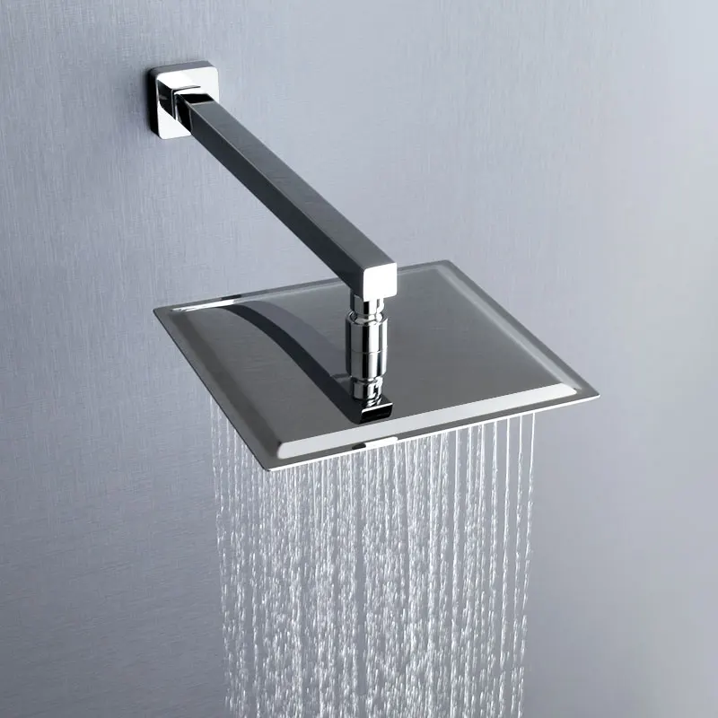 Imagem -04 - Chrome Shower Head Teto de Parede Chuva Banho Chuveiro de Água Acessórios do Banheiro 812 Polegadas Aço Inoxidável 304