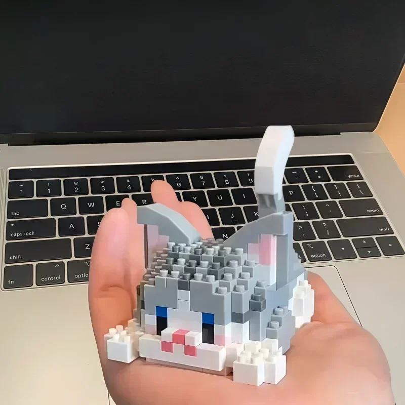 ألعاب مكعبات بناء صغيرة للقطط الأليفة - نماذج قطط رائعة متنوعة، مجموعة متنوعة من الألوان، هدية مثالية للفتيات، لعبة تعليمية"