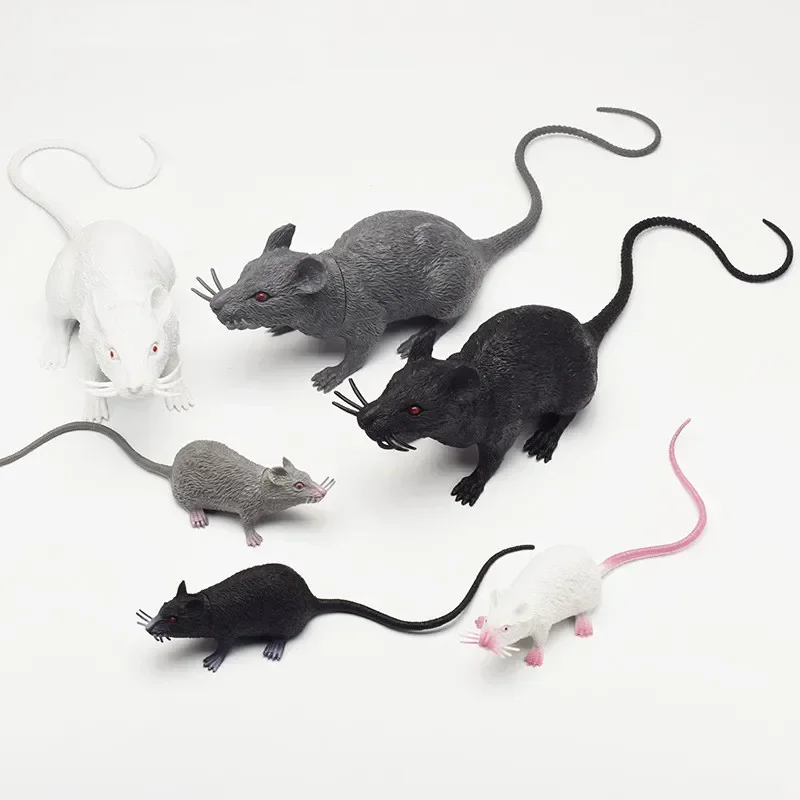 3PCS 20cm Lifelike Small Rat Fake Mouse Model Prop Halloween Gift Toy Party Decoration Practical Jokes Novetly Funny Toys New