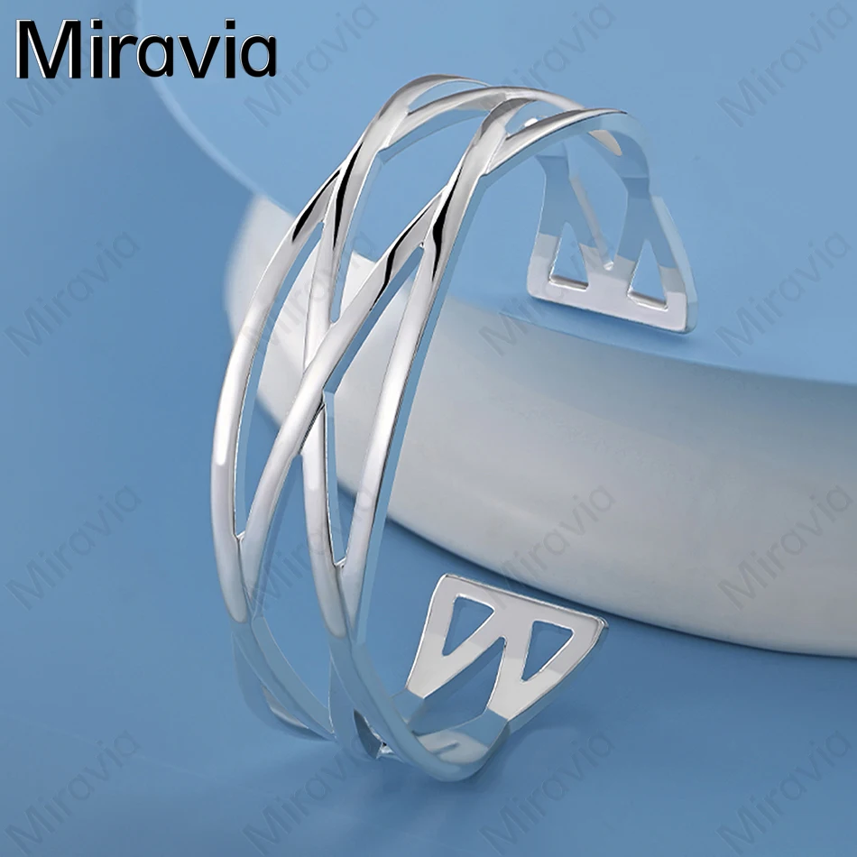 

Miravia 925 Sterling Silver Hollow Diamond Female Bracelet Woman Elegant Noble Birthday Gift Jewelry