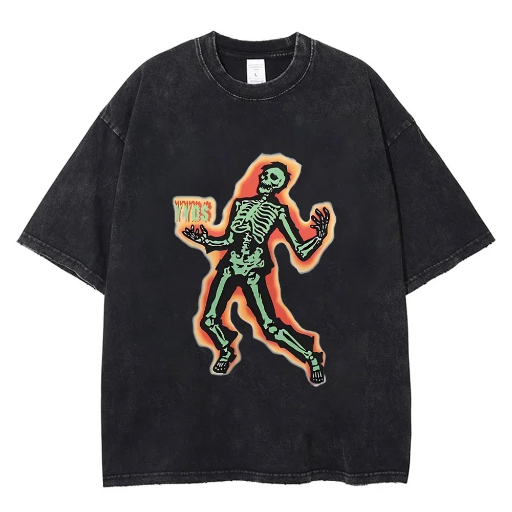 

Hip Hop Streetwear Men T-Shirts Gothic Vintage Washed T Shirts 100% 2025 Casual Tank Tops Summer Sleeveless Tops Unisex Vest