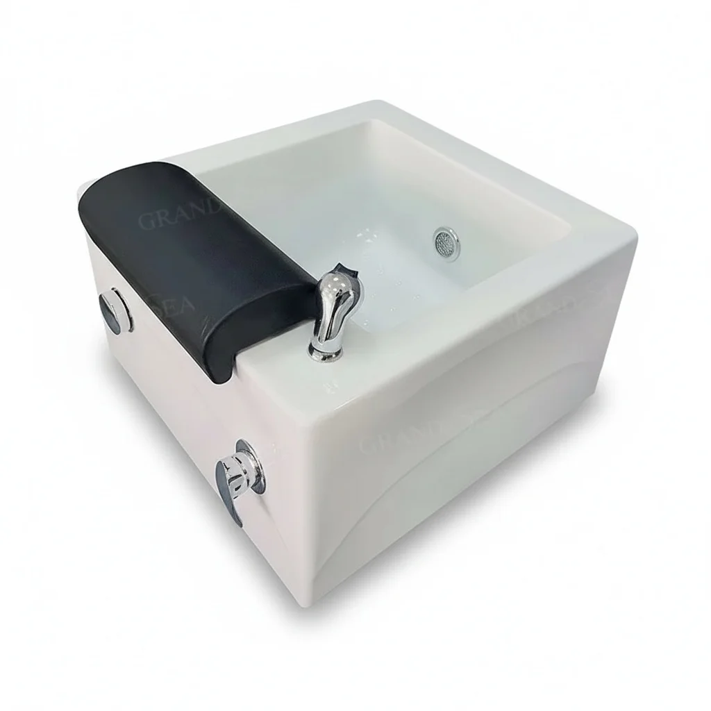 

Pedicure Foot Spa Basin, Acrylic Fiberglass Modern Wash Basin, Pedicure Chair for Indoor Manicure, Heavy Duty