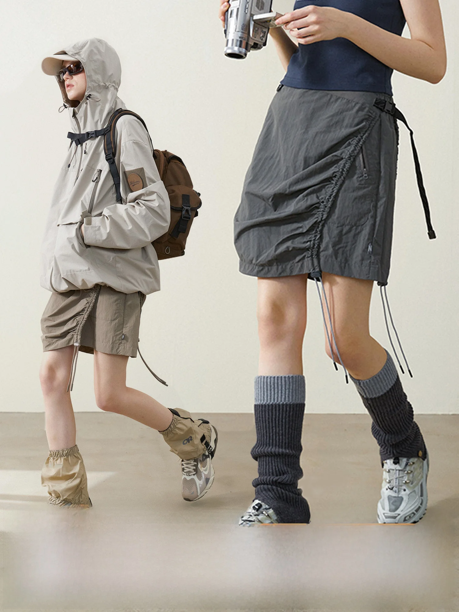 

Женская юбка-шорты Nome Spring Summer Outdoor с плиссировкой, съемная, А-силуэт, облегающая, для улицы