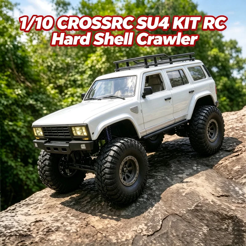 Hot 1/10 CROSSRC SU4 4X4 KIT Version Remote Control Hard‑Shell Climbing Off-Road Vehicle Simulation Electric RC Metal Model Toy