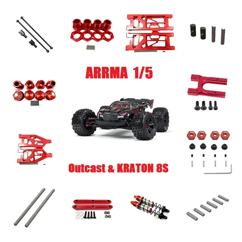 

ARRMA 1/5 EXB 8S KRATON OUTCAST Metal Upgrade Swing Arm Steering Cup Axle Mount Servo Arm Set Monster Truck RC Car Spare Parts