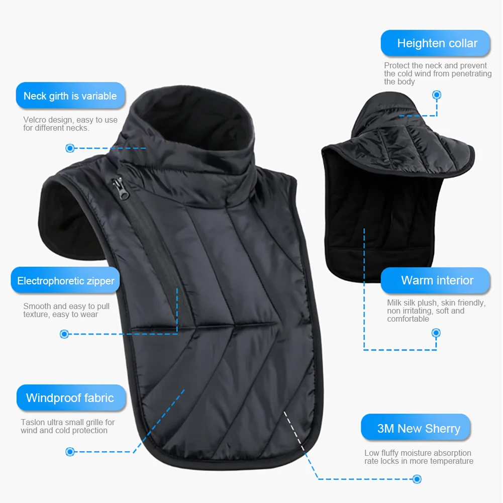 Winter Motorcycle Neck Chest Warmer Universal Men Women Windproof Motorbike Warm Scarf Balaclava Moto Neck Cloak for Cycling