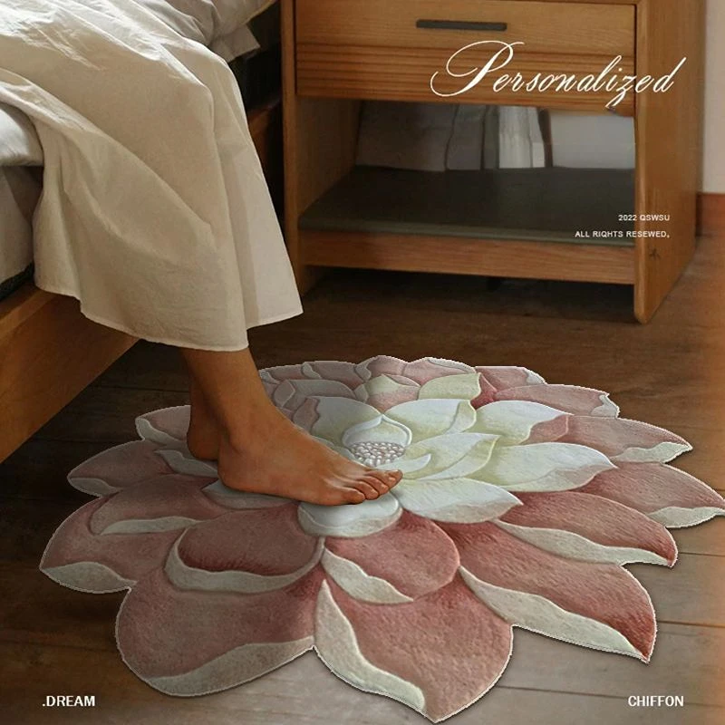 Modern Flower Carpet Living Room Decoration Home Large Area Rugs Bedroom Girl Room Decor Bedside Rug Anti-skid Entry Door Mat