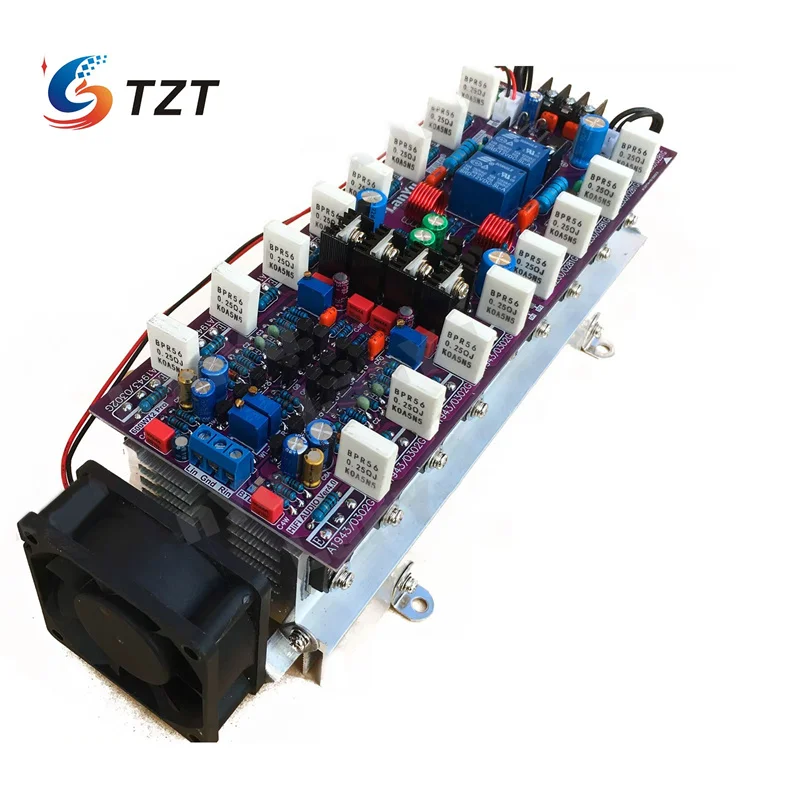 TZT DC1200S-5th DC±50V~±100V 600W+600W Power Amplifier Board Dual Channel 8 Pairs of C5200/A1943/NJW0281G/NJW0302G Power Tubes