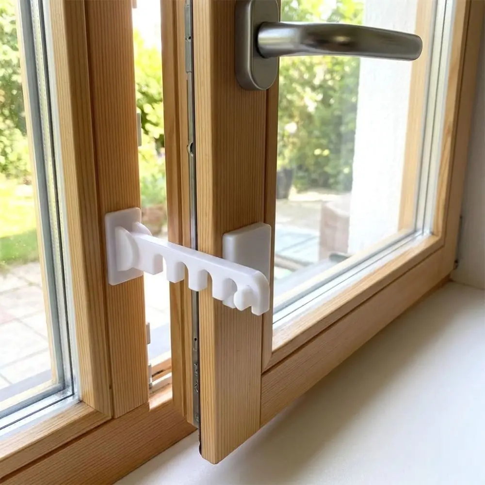 5 Gears Door Window Windproof Hooks Anti-Collision Anti-Fall Window Restrictor Lock Adjustable 3D Printed Window Opening Limiter