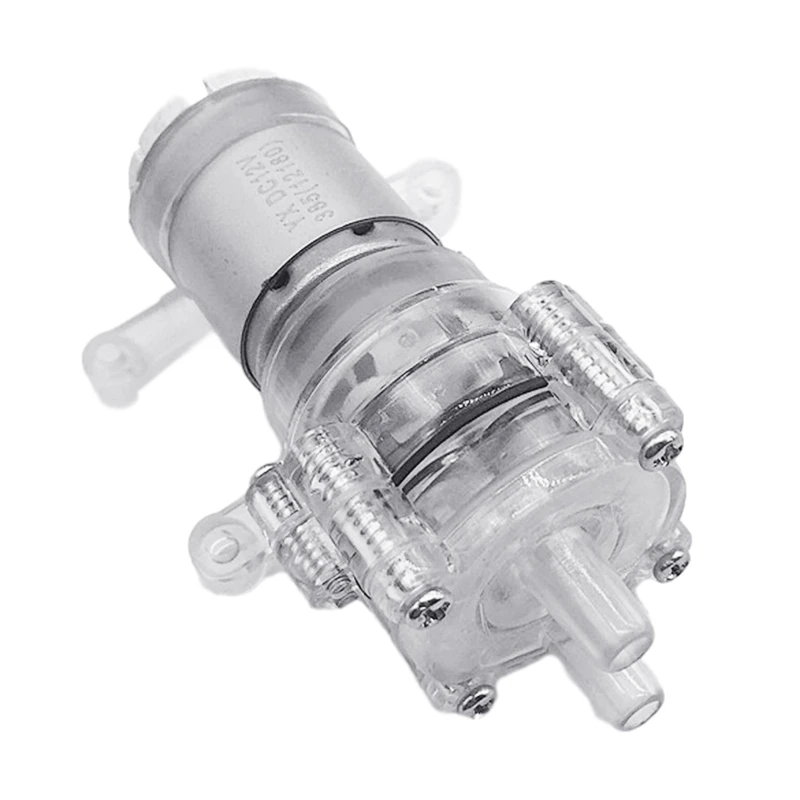 L43D 385 DC6-12v High Temperature Resistance 1.5-2L/Min 6W/H Mini Micro Water Pump Transparent Aquarium Diaphragm Vacuum Pump