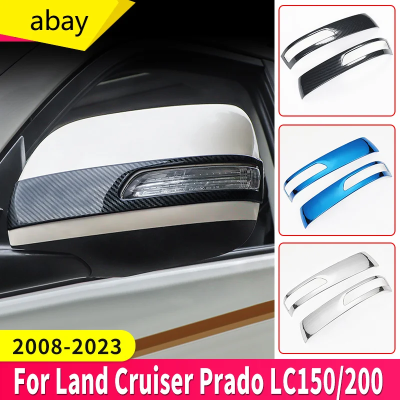 トヨタ-ランドクルーザー-プラド-150-lc150-2008-2023-lc200-200-リアビューミラーカバートリム-エクステリアスタイリングアクセサリーストリップ-2個セット