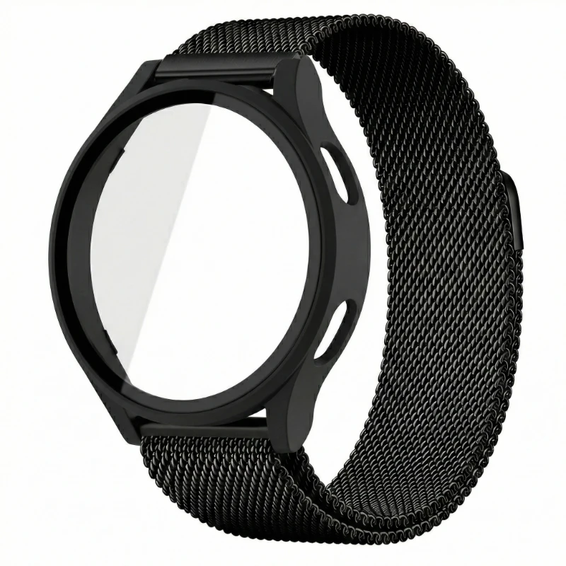 Armband + Hülle für Samsung Galaxy Watch 7 6 5 4 40mm 44mm Edelstahl-Armband für Galaxy Watch 4 5 6 7 40 44mm Schutzhülle