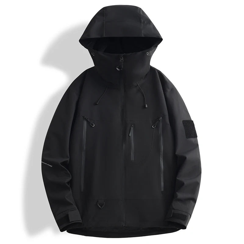 Montanhismo caminhadas jaqueta ao ar livre com capuz resistente ao vento à prova dwindproof água roupas masculinas de alta qualidade confortável roupas masculinas