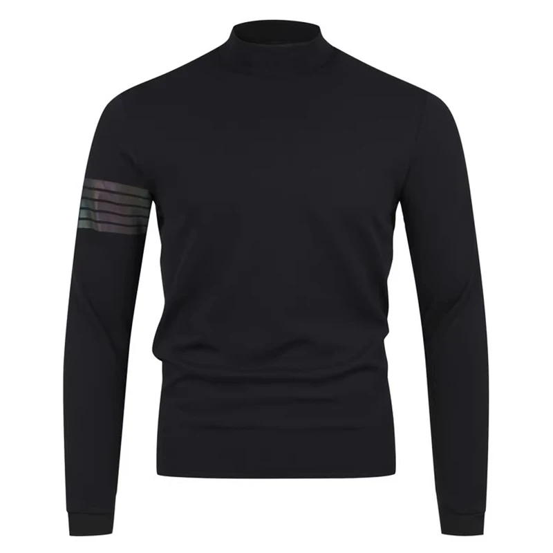 New Men's Golf Shirt Autumn Casual And Stylish Versatile Straight Long Sleeved Base Top Trend Man Golf Clothing