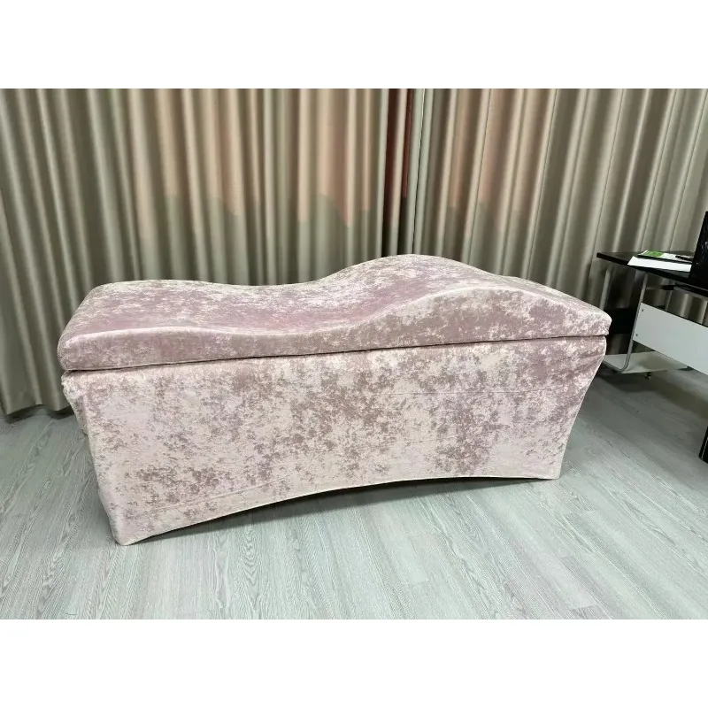 

Wholesale Beauty Salon Curved Extension Lash Bed Topper Velvet Massage Table Eyelash Mattress Bed for Beauty Salon Customized