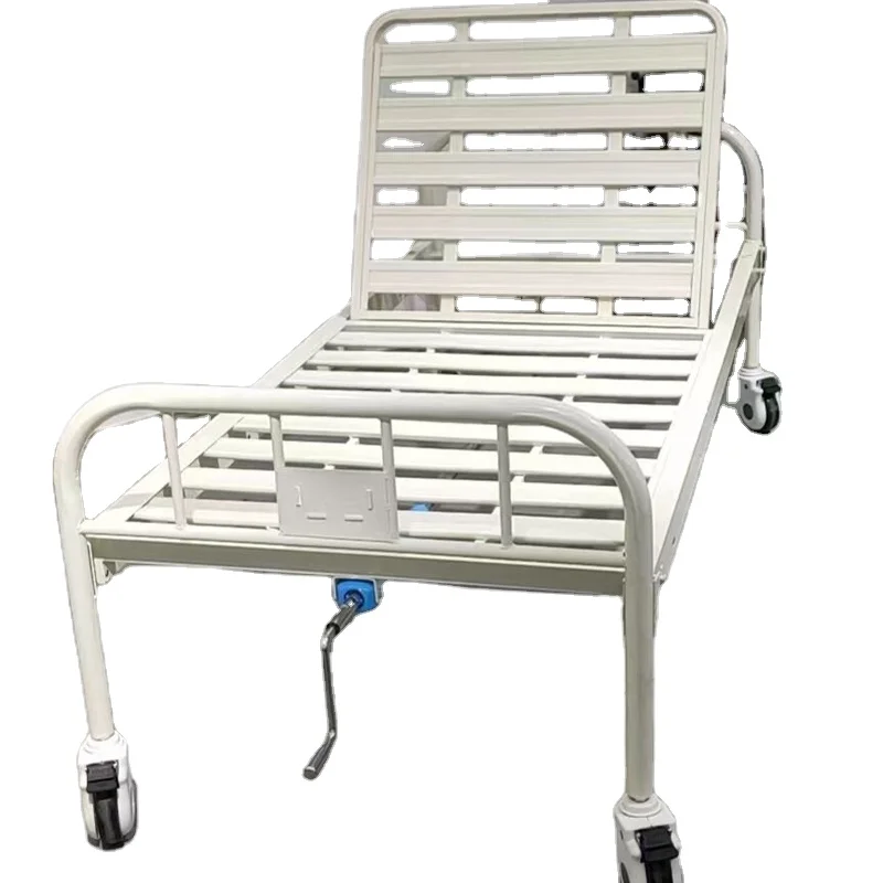 

Equipment CE And ISO Cheap Price Single Function Manual Stainless steel One Crank Hospital Bed with cheapest price