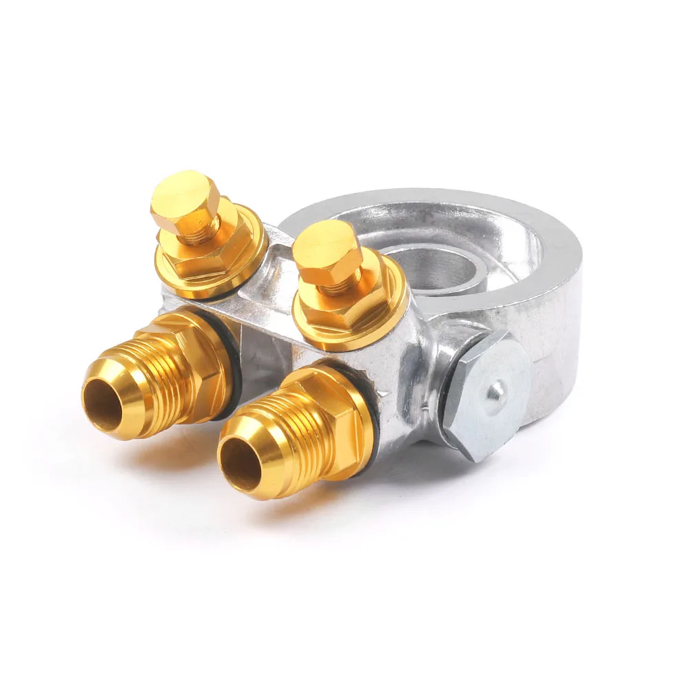 

For Honda Aluminum Oil Adapter Oil Filter Cooler Sandwich Thread Plate Adapter With Connectors M20*1.5 and 3/4
