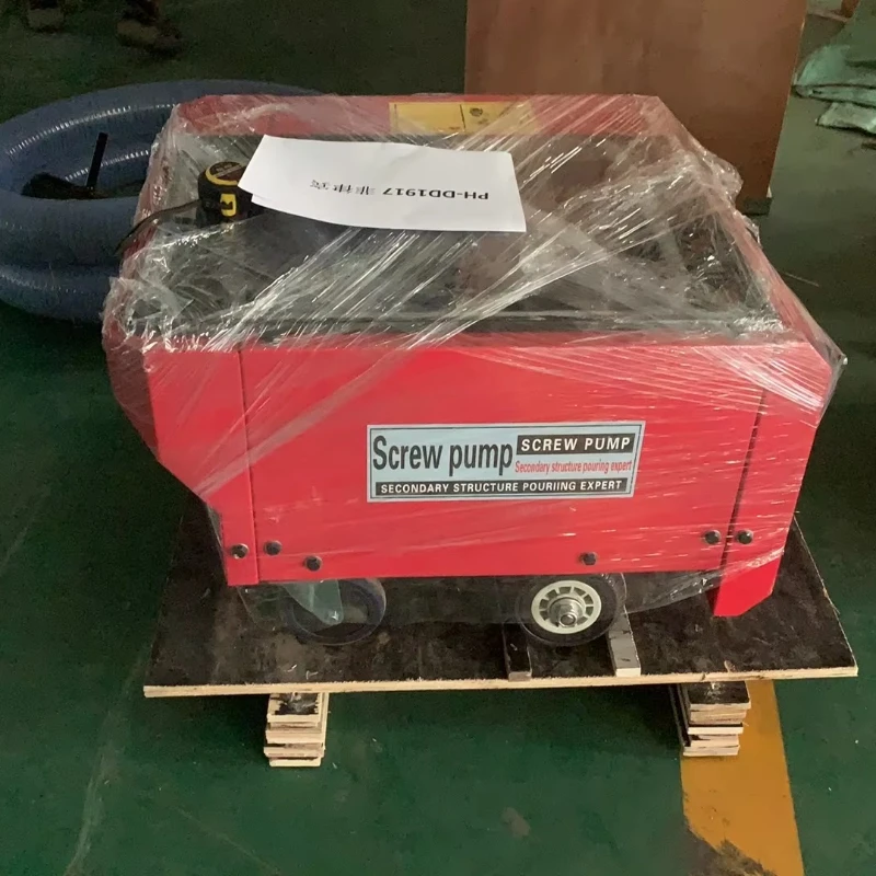 Small and Portable Electric Concrete Pump for Home Use New Condition 220V Motor Construction Plaster Machine