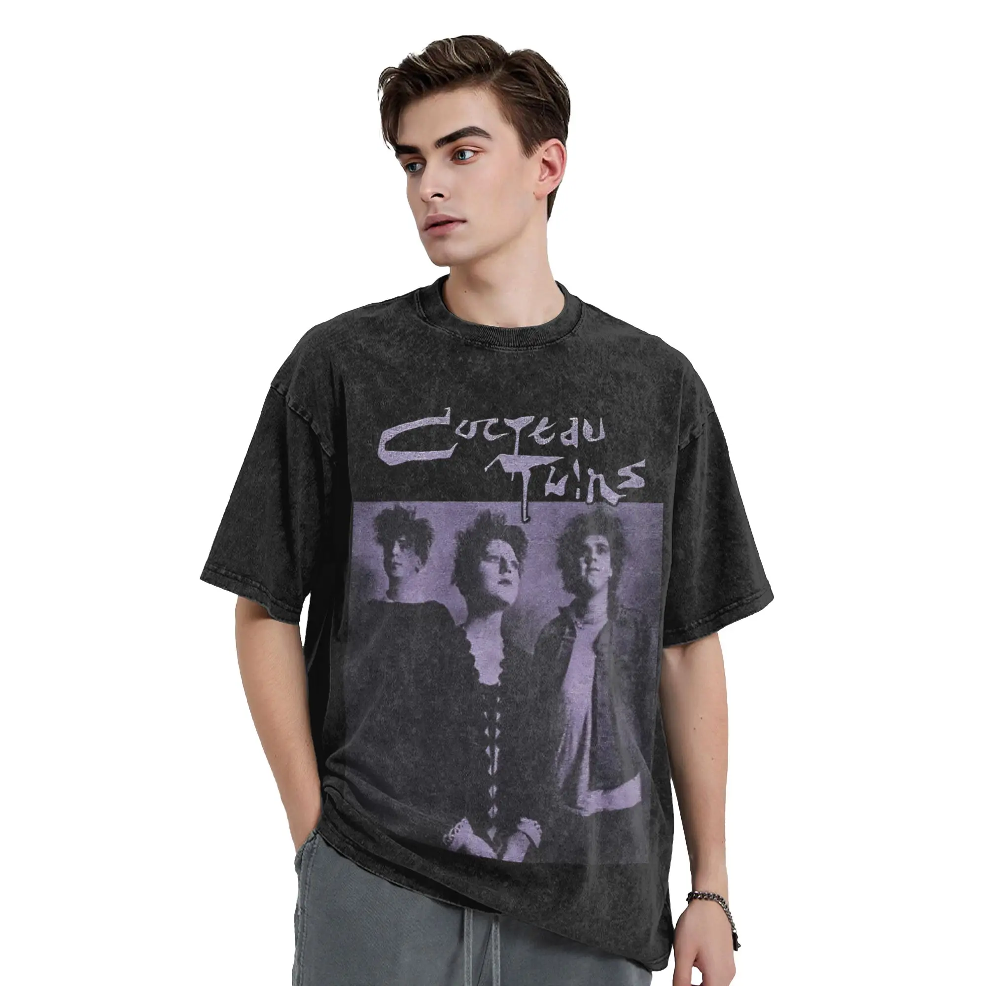 Washed T Shirts Cocteau Twins Members Hip Hop Novelty T-Shirt Harajuku  Streetwear Short Sleeve Printed Tee Shirt for Men Women
