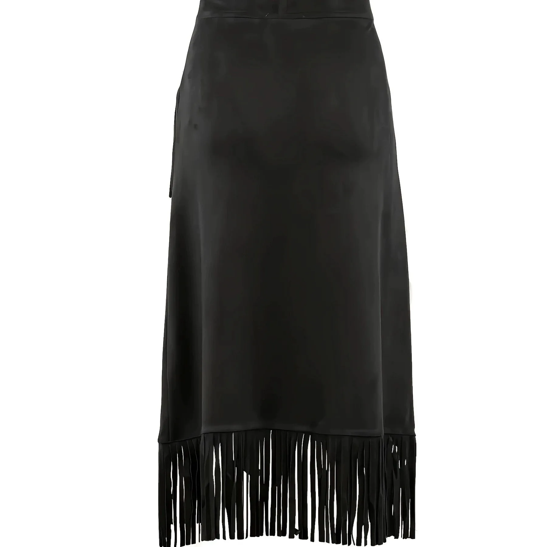 Elegant Long Tassel Skirt High Waist Design Drifting Style Details Spring 2026 Cross-Border Women's Fashion Commute Asymmetri...