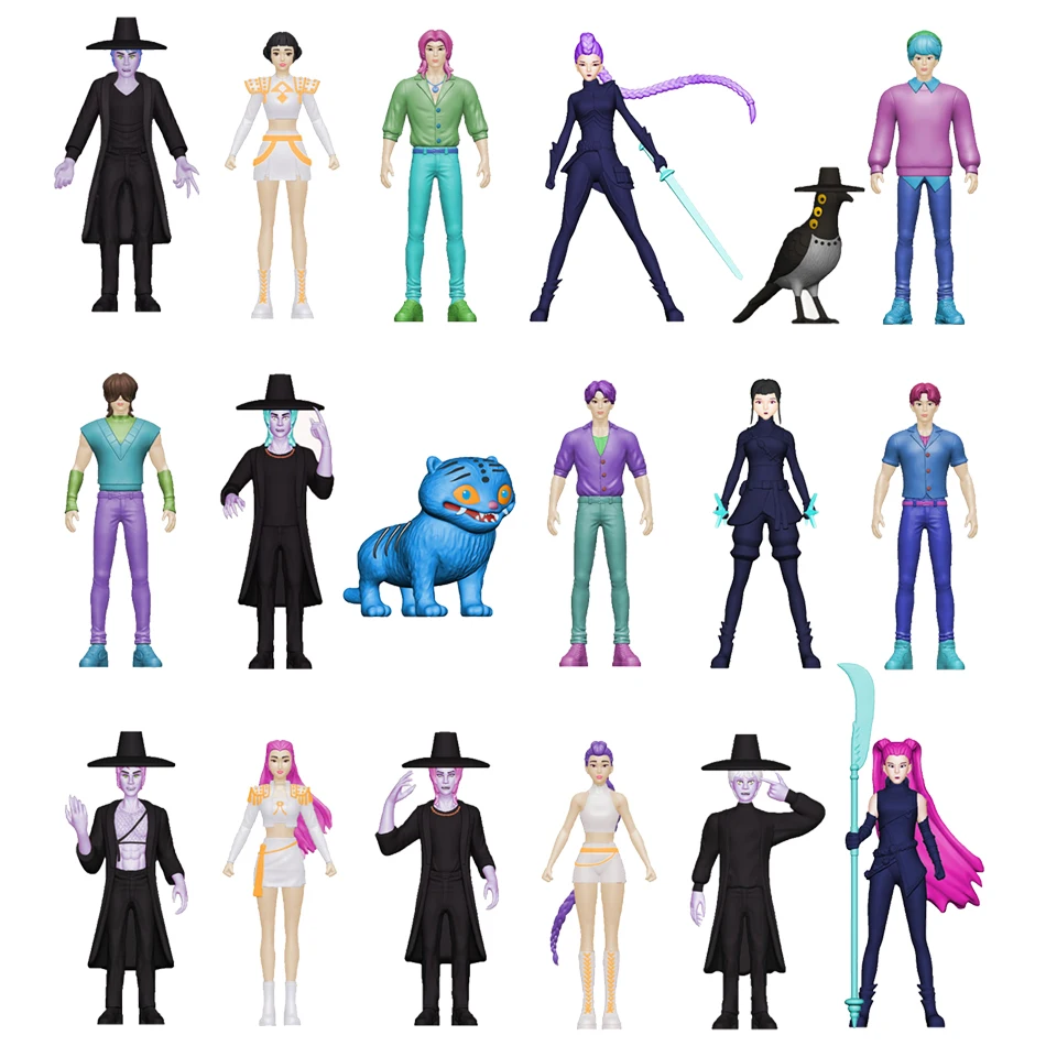 24개 세트 Kpop 데빌 헌터 블라인드 박스 액션 피규어 더피스 타이거 루미 미라 조이 수시 인형 팬 선물 생일 및 크리스마스 선물